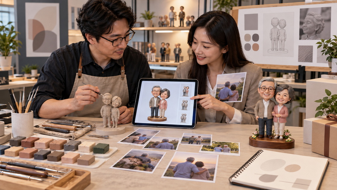 Custom Parents Bobblehead Design Process Custom Parents Bobblehead Design Process