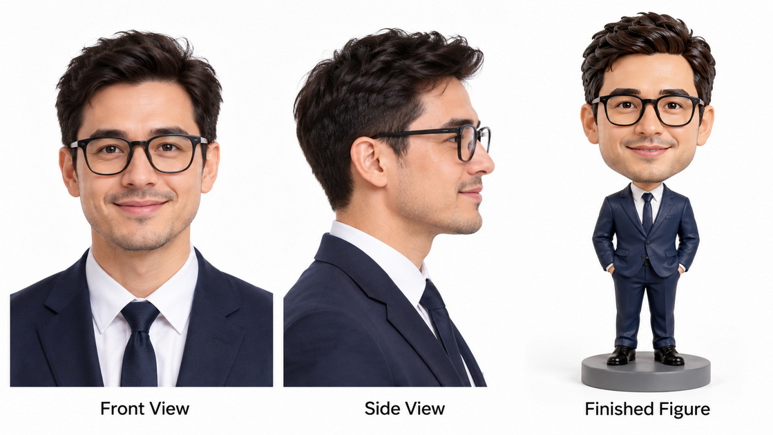 Reference Photo And Custom Bobblehead Comparison Reference Photo And Custom Bobblehead Comparison