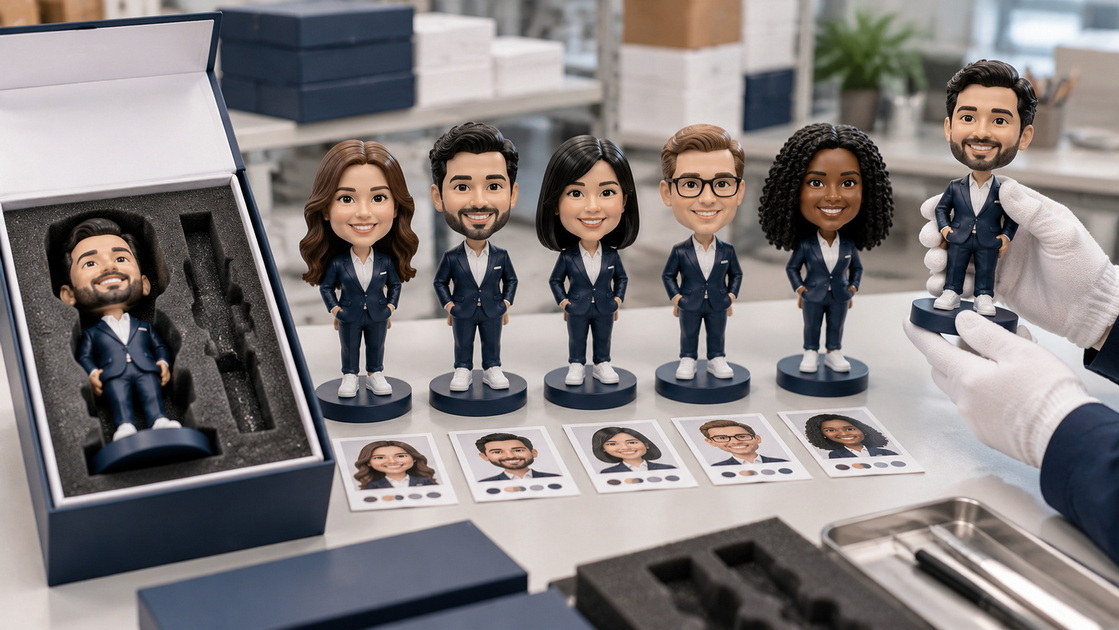 Hybrid Corporate Bobblehead Personalization And Packaging Hybrid Corporate Bobblehead Personalization And Packaging