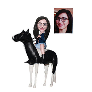 Lady On The Horse Bobblehead Custom Pet Bobbleheads