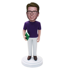 Teacher Bobble Head Holding Book Male Teacher Retirement Gift