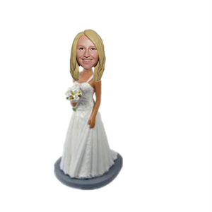 Personalized Custom Bride Bobbleheads Wedding Gift