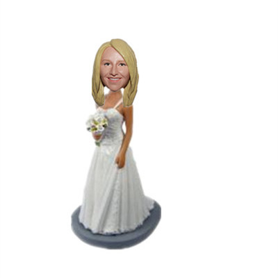 Personalized Custom Bride Bobbleheads Wedding Gift