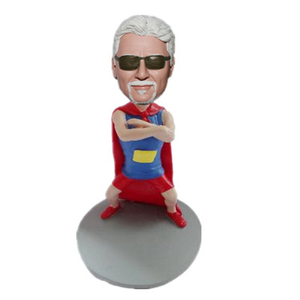 Superhero Hands Fold in Front of The Chest Superman Bobblehead