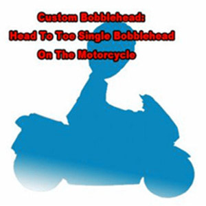 Fully Customzied Bobblehead Man with Motorcycle