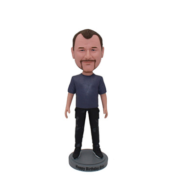 Casual Man Bobble Head in Tshirt