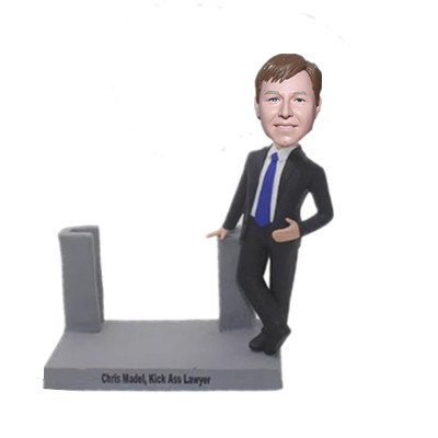 Businessman Card Holder Bobblehead Chirstmas Gift for Boss Father