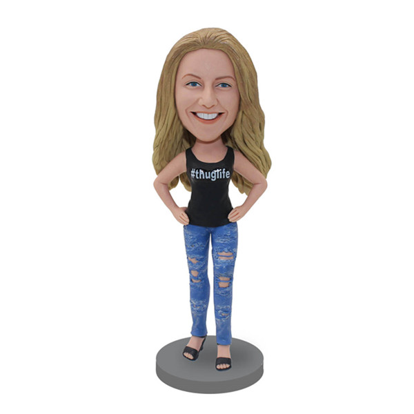 Custom Female Bobblehead Casual Bobbleheads Custom Gift