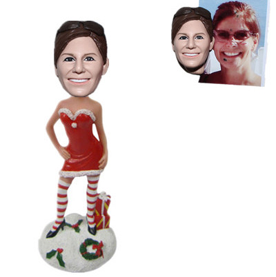 Sexy Christmas Girl Bobblehead