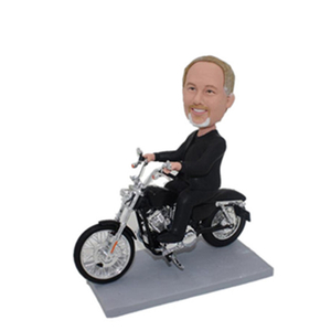 Motorcycle Man Bobblehead Custom Man on His Motorcycle