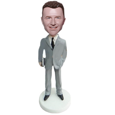 Custom Teacher Bobblehead Male Teacher with A Book