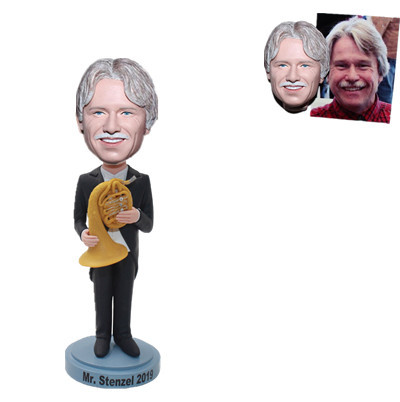 Custom Bobblehead Musician Holding A Sax