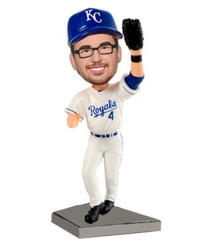 Custom Baseball Pitcher Bobblehead in Jersey