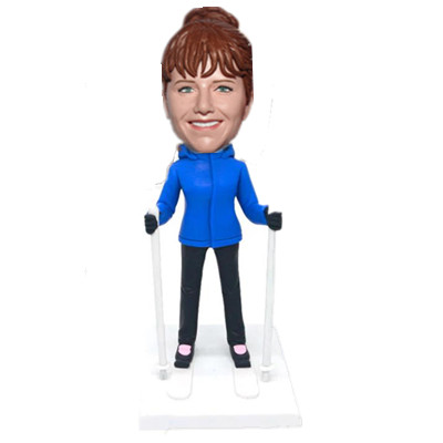Custom Skiing Bobble Head Mother's Day Gift