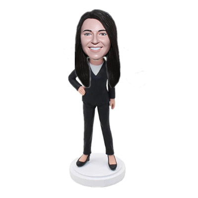 Custom Female Office Lady Bobblehead Gift For Female Employee Secretary