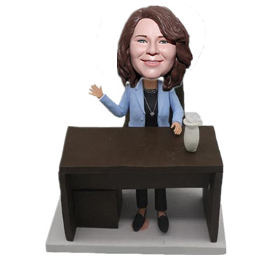 Custom Lady Boss Bobblehead Lady Retirement Gift