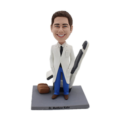 Dentist Hands In The Lab Coat Bobble Head Doctor Gift