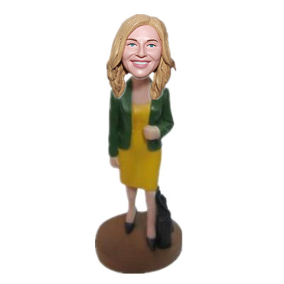 Office Lady Boss with Briefcase Custom Bobbleheads