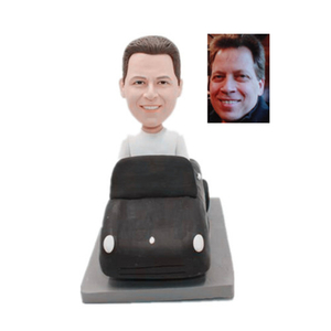 Custom Bobblehead Man in His Car