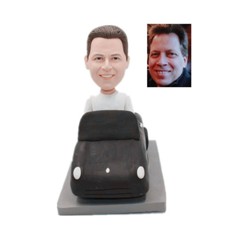 Custom Bobblehead Man in His Car