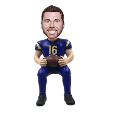 Custom Sports Bobble Head Rugby Player