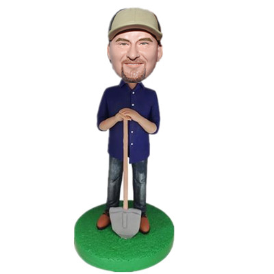 Gardener Bobble Head Farmer Gift