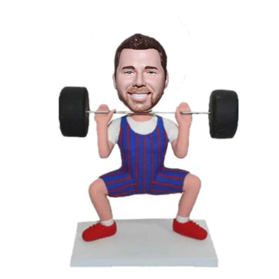 Custom Weight Lifting Bobblehead
