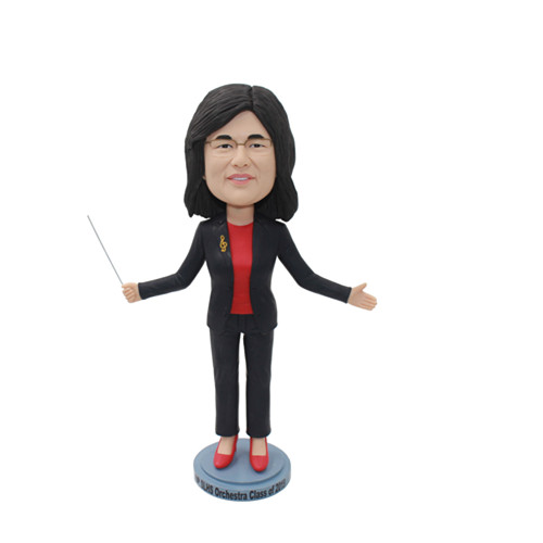 Custom Female Music Director Bobblehead