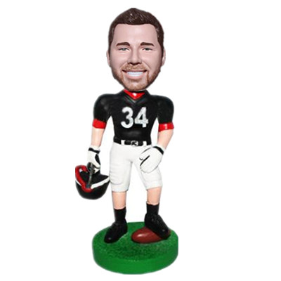Custom Bobblehead Football Player with Helmet