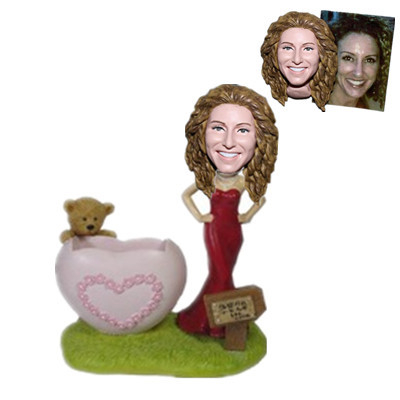 Custom Bottom Pen Holder Bobblehead