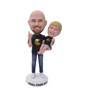 Father's Day Gift Custom Bobblehead Father And Sun