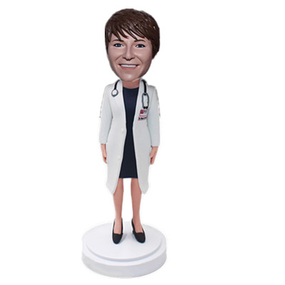 Female Doctor Gift Custom Bobbleheads Made From Photo