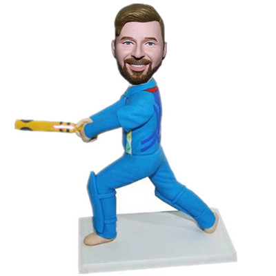 Custom Male Cricket Player Bobblehead