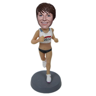 Female Runner Custom Bobbleheads Birthday Gift