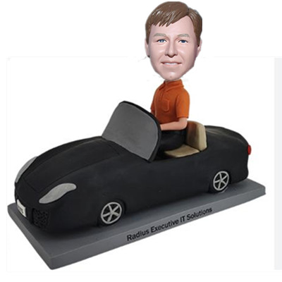 Custom Car Bobble Head man in car 