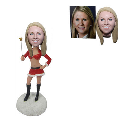 Custom Chrisstmas Girl Bobble Head