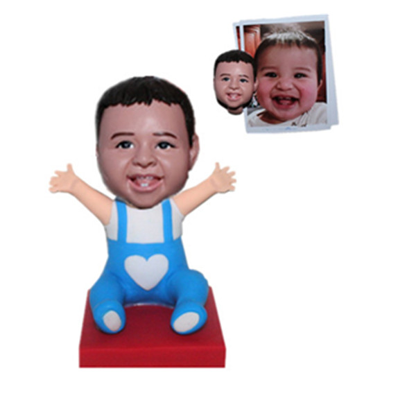 Baby Baptism Gift Custom Bobblehead Made From Photo