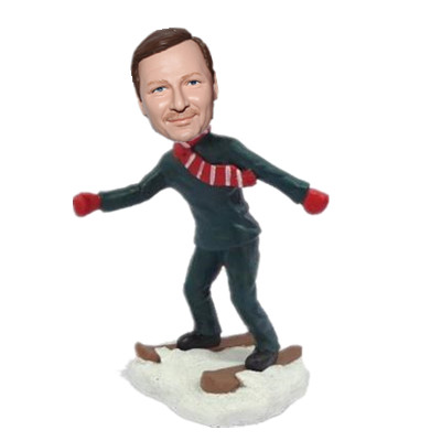 Bobble Head Skiing Custom From Photos Christmas Gift