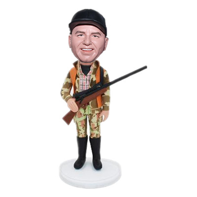 Custom Hunting Bobblehead Christmas Gift for Hunter Birhday Gift