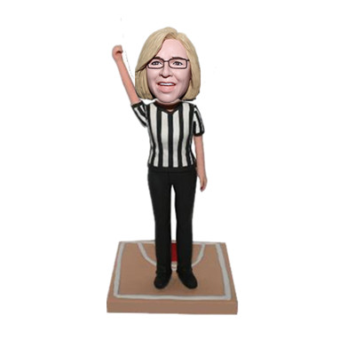 Female Referee Bobblehead Custom Gift for Referee