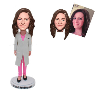 Doctor Bobblehead Female Doctor in Lab Coat
