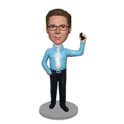 Custom Boss Bobbleheads Man Holding Phone Boss Gift