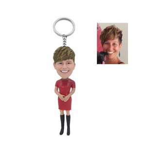 Custom Bobblehead Keychain Handmade Gift