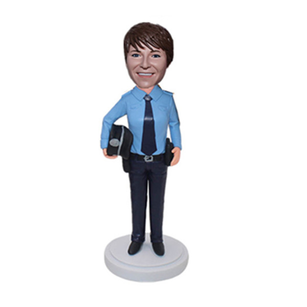 Custom Female Policeman Bobbleheads