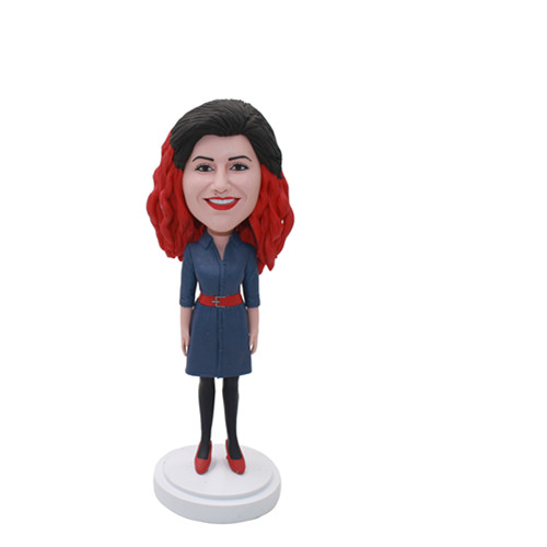 Custom Own Bobblehead From Photo Fashion Lady Birthday Gift