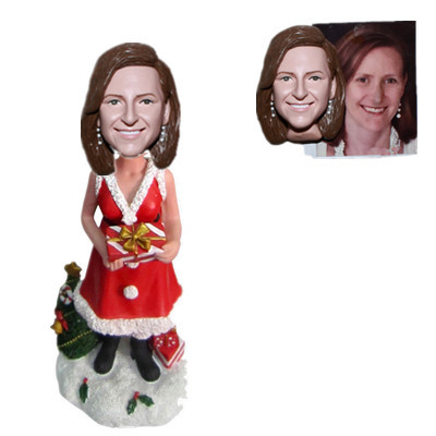Custom Bobblehead Christmas Woman