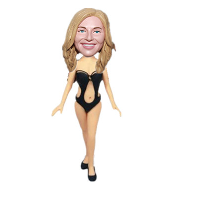 Sexy Lady in Black Bikeni Sexy Lady Bobblehead