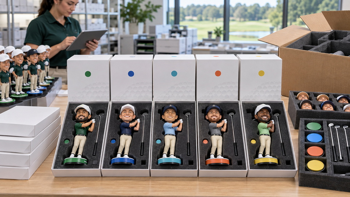 Bulk Golf Bobblehead Order Packaging