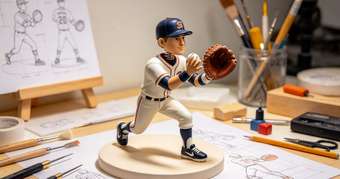 Custom Baseball Bobblehead Design Details