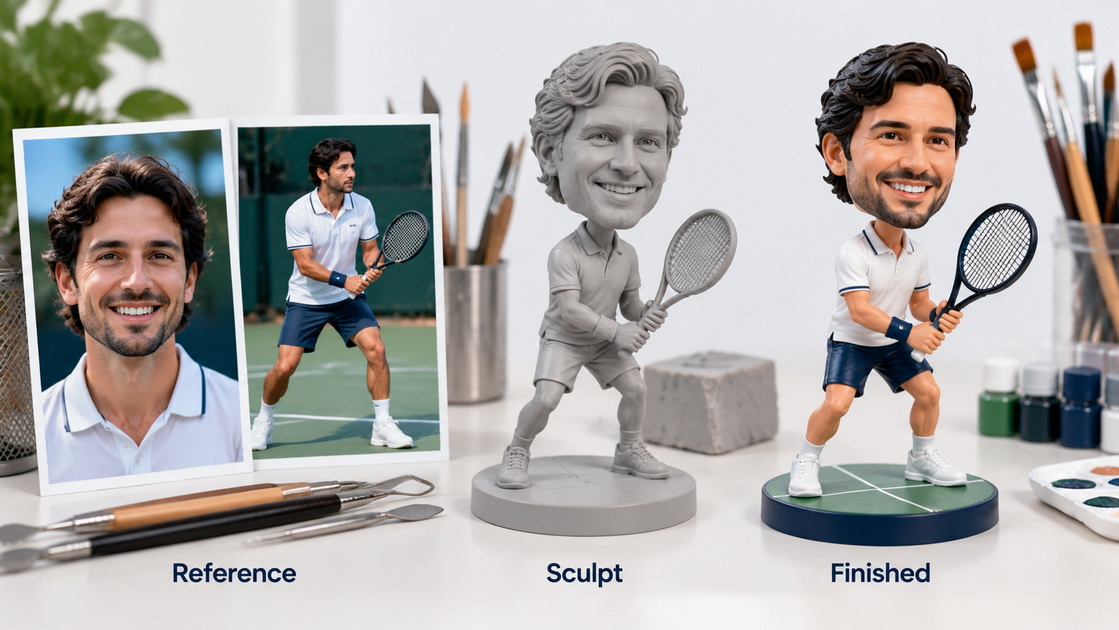 Personalized Tennis Bobblehead Design And Approval